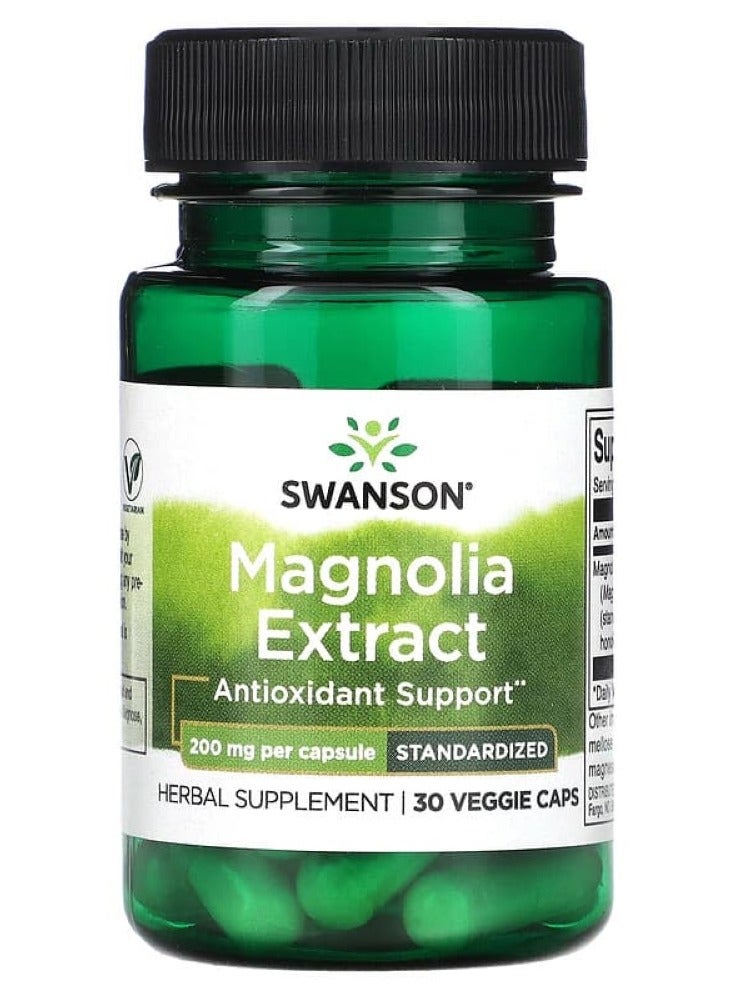 Magnolia Extract - Standardized 200 mg 30 Veg Caps