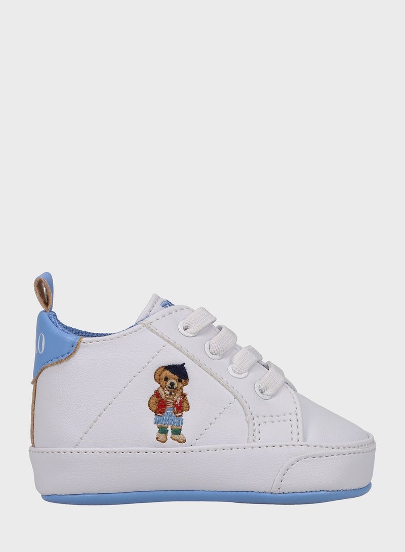Infant Quilton Bear Gore Hi Lace Up Sneakers
