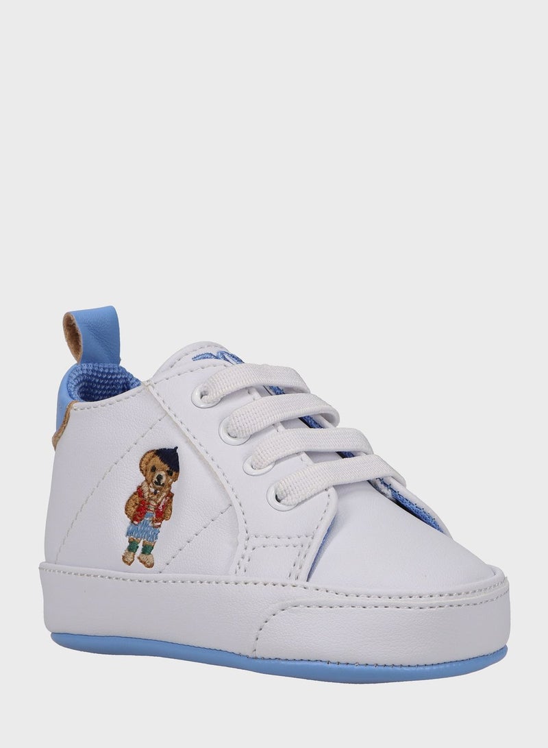 Infant Quilton Bear Gore Hi Lace Up Sneakers