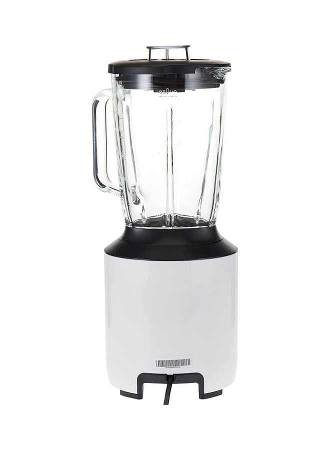Jug Blender, 1.5L Glass Blender, TriAction Technology Variable Speed And Pulse, 2 Mills Chopper And Grinder, Stainless Steel Blades, Thermo Resistant Glass 1.5 L 800 W ‎JB 3173 White