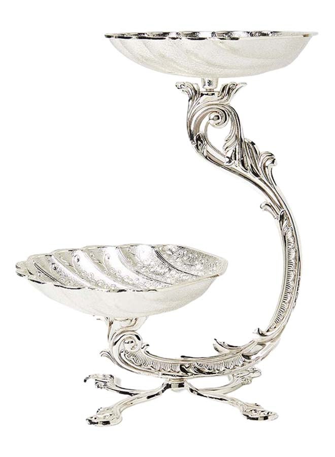 Elegant Design Silver Plated Double Bowl Silver