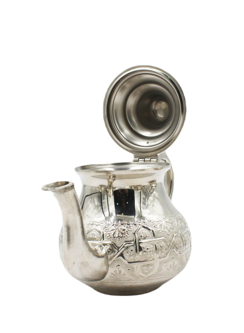 Moroccan Arabic Traditional Silver Plated Tea Pot 14 X 15 cm