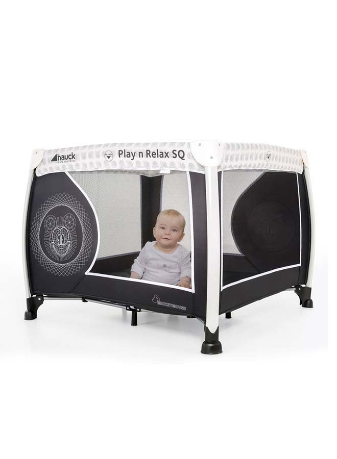 Foldable Disney Play N Relax Travel Cot  For Baby, Up To 15 Kg, 98 X 98 CM, Transport Bag Included, Mickey Cool Vibes