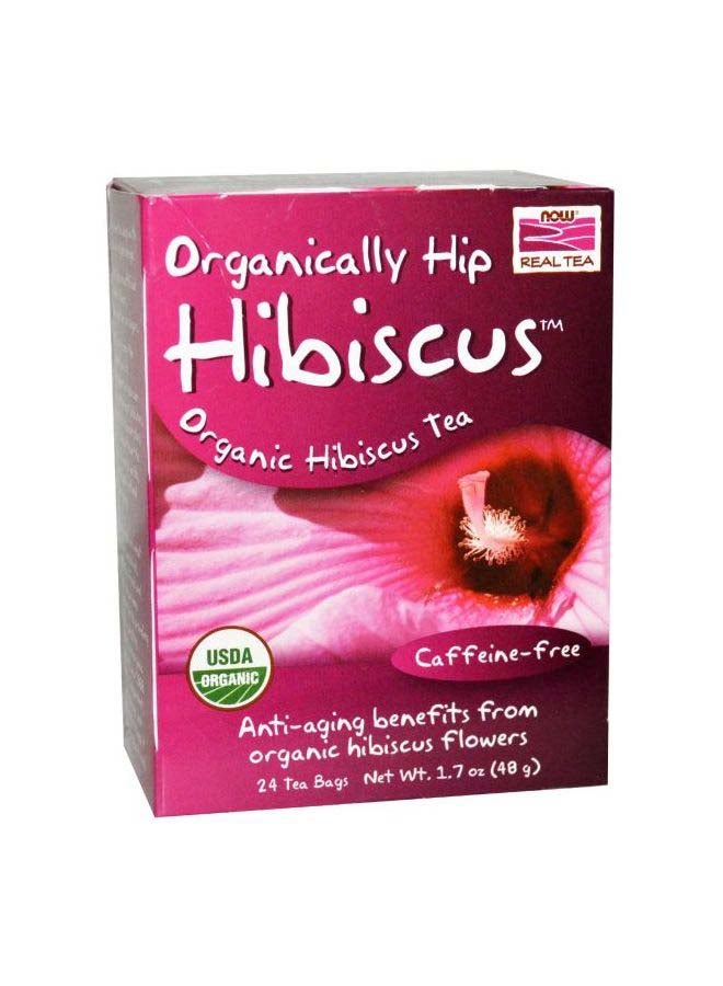24-Piece Caffeine-Free Organic Hibiscus Tea Bags