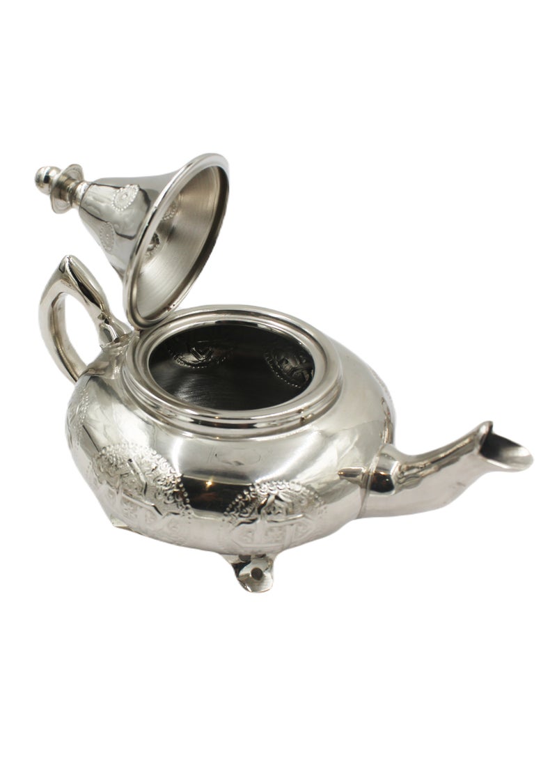 Moroccan Arabic Traditional Silver Plated Tea Pot 20 X 26 cm