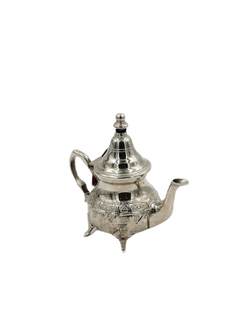 Moroccan Arabic Traditional Silver Plated Tea Pot 14 X 17 cm