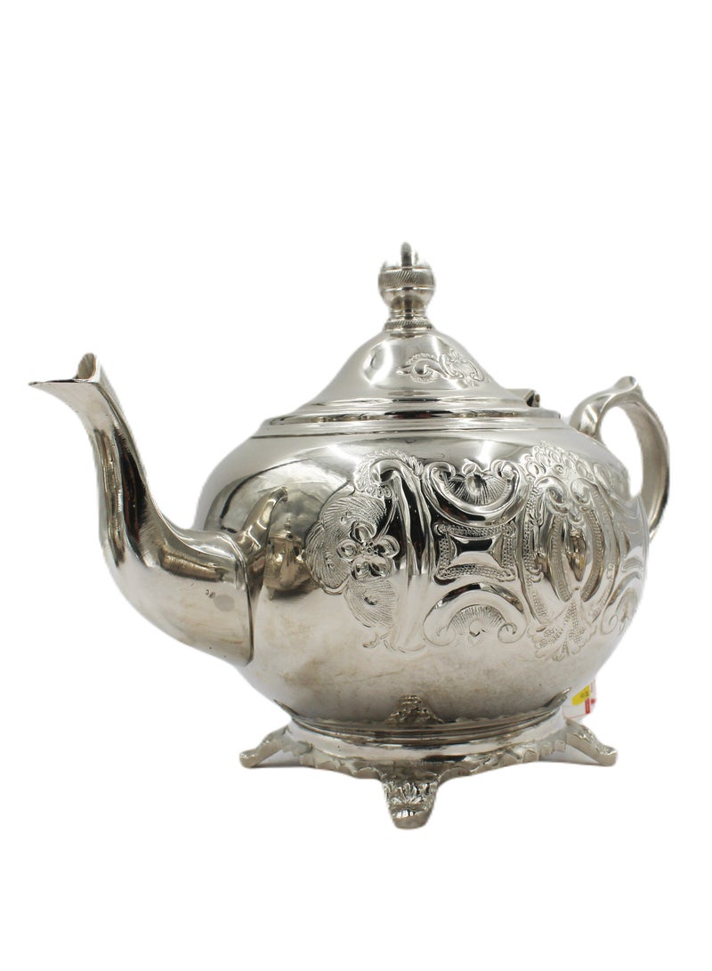 Moroccan Arabic Traditional Silver Plated Tea Pot 28 X 30 cm