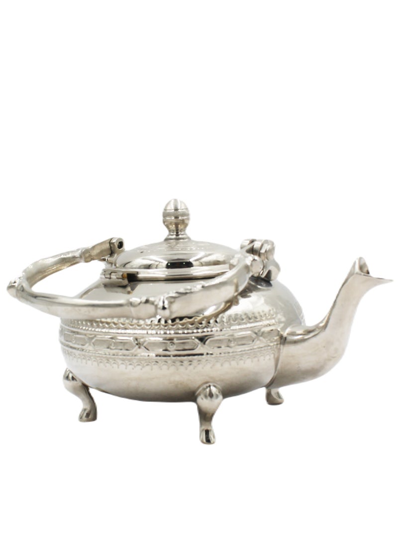 Moroccan Arabic Traditional Silver Plated Tea Pot 21 X 22 cm