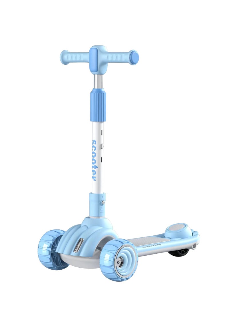 Jordan Portable 3 Wheels Kids Pedal Scooter with Adjustable Height  - Blue