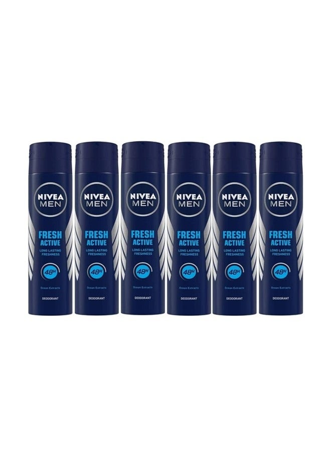 Fresh Active Deodorant Spray 150ml Pack of 6