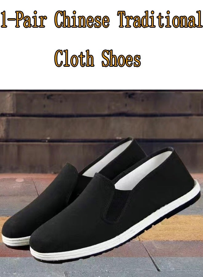 1-Pair Chinese Traditional Cloth Shoes,Breathable and Odor Resistant Pure Cotton Cloth Shoes