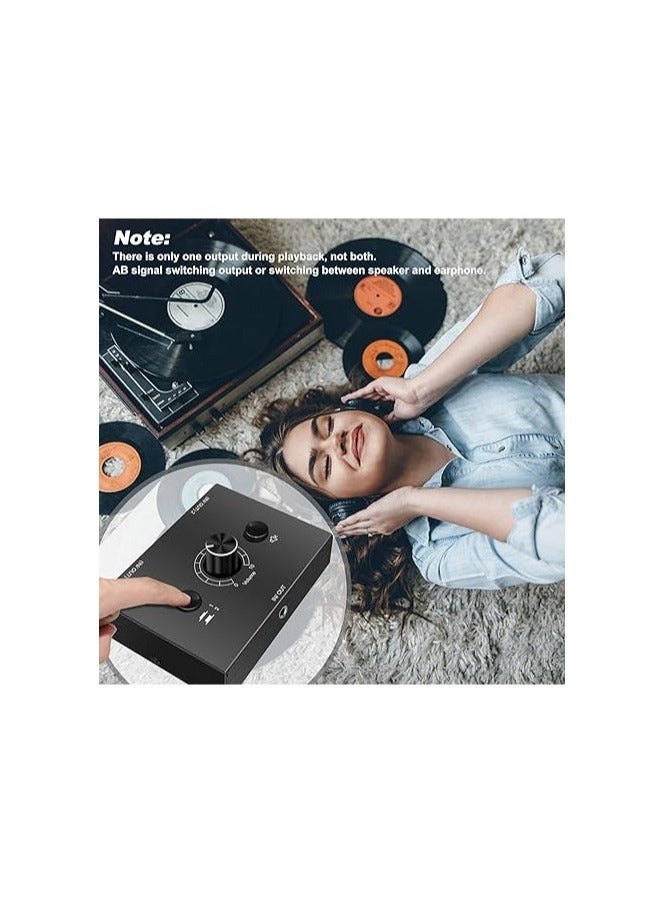 3.5mm Audio Selector Audio Switcher, Speaker Switch, Aux Switch Box, Ab Switcher Selector, Bi-Directional, No Need to Connect the Power, for Music Hobbies(3.5mm 1in-2out/2in-1out)