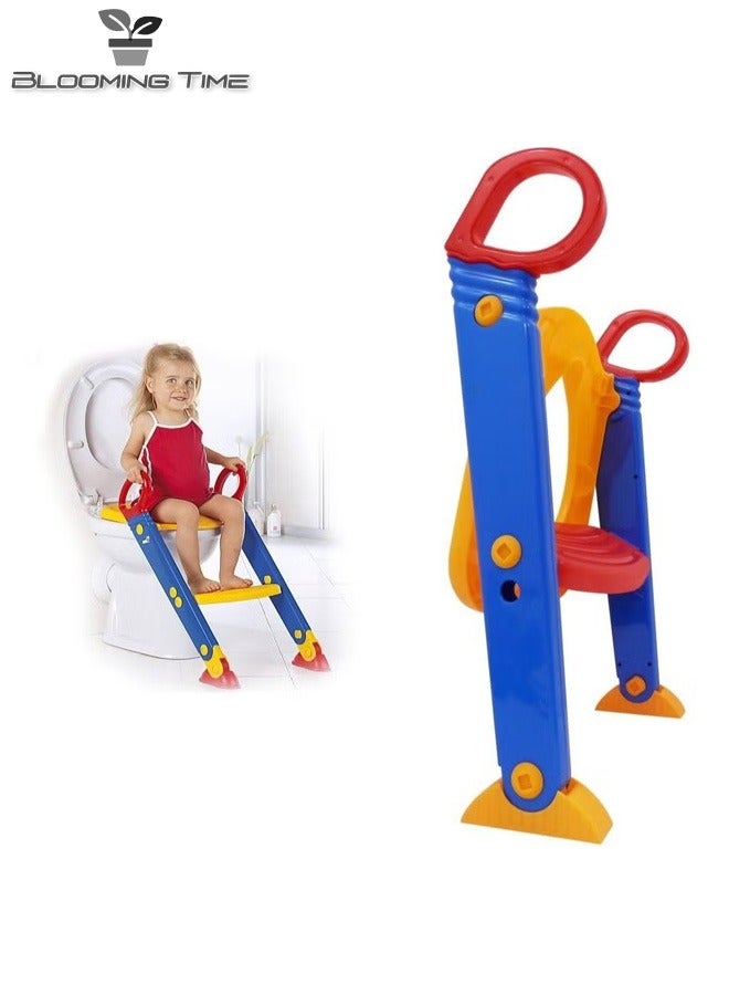 Folding Toilet Trainer Ladder For Suitable For Children Boys And Girls Toilet Seat Steps