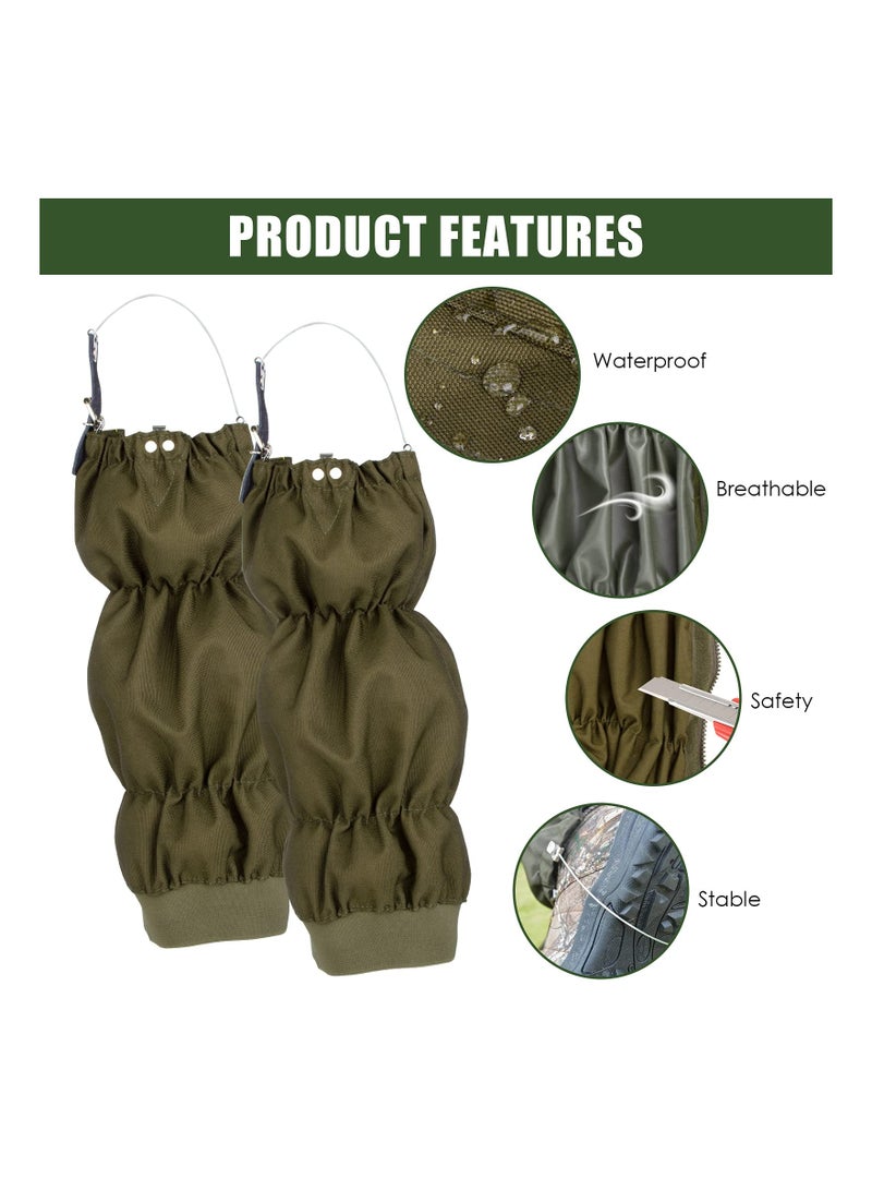 Waterproof Leg Gaiters, Boot Gaiters for Men and Women, Anti-Snake Gaiters Oxford Fabric, Adjustable Snow Boot Gaiters for Outdoor Hiking, Walking, Hunting, Mountain Climbing and Skiing
