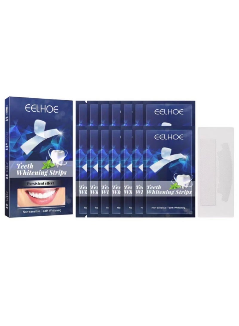EELHOE Teeth Whitening Strips: Minimize Sensitivity, Complete Dental Care Whitening Strips Kit with Refreshing Mint Flavor 14 strips)