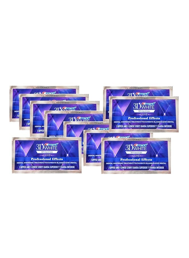 3D Whitestrips Professional Effects Advanced Seal - 10 Pieces, 20 Strips 50grams