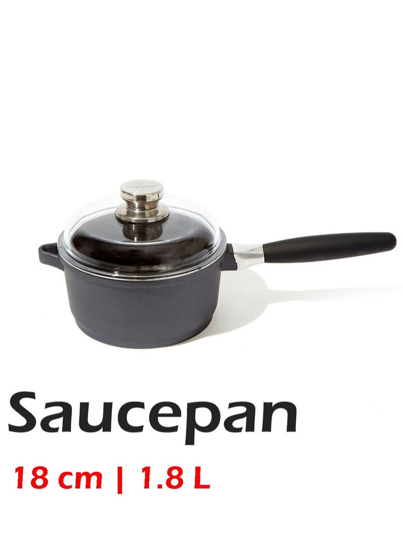 Eurocast Professional Series Non-Stick Saucepan With Lid 18cm and 1.8L