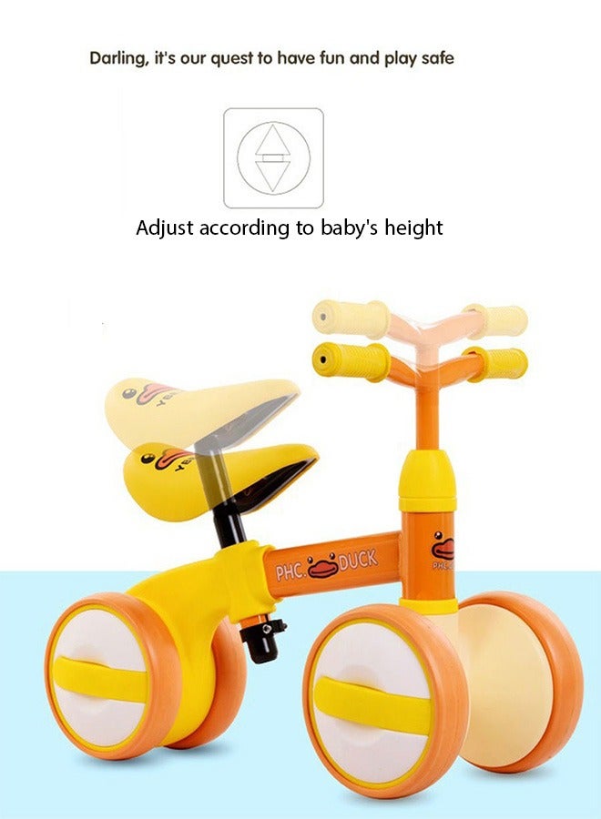 Ride On Car Baby Balance Scooter - 1-3 Years Old Baby - Cute Yellow Duck