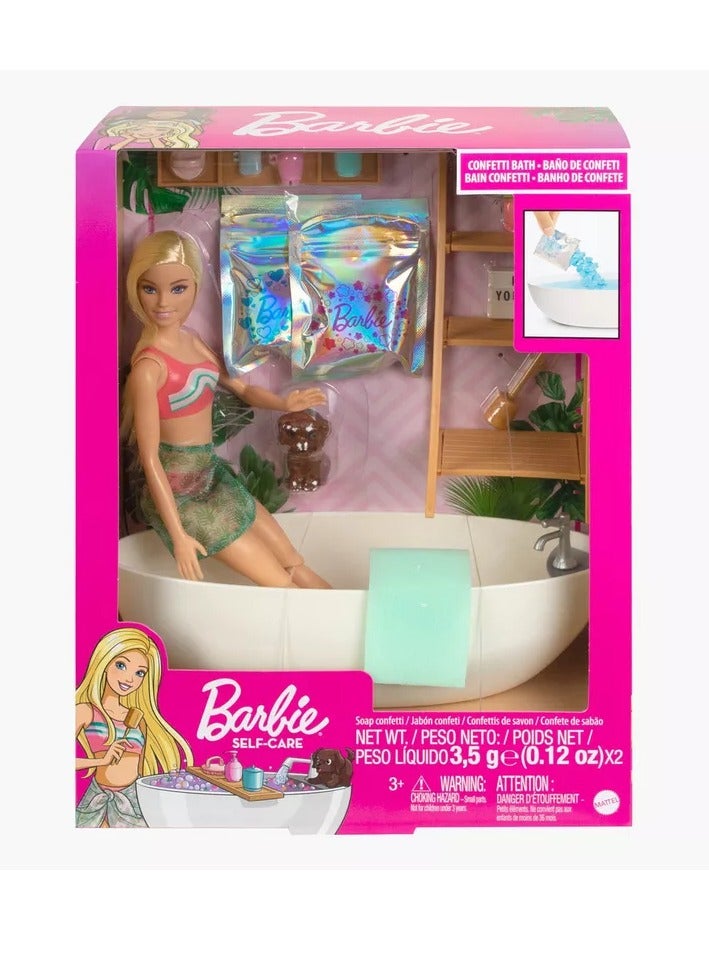Barbie Soap Confetti Bathtub and Doll Playset