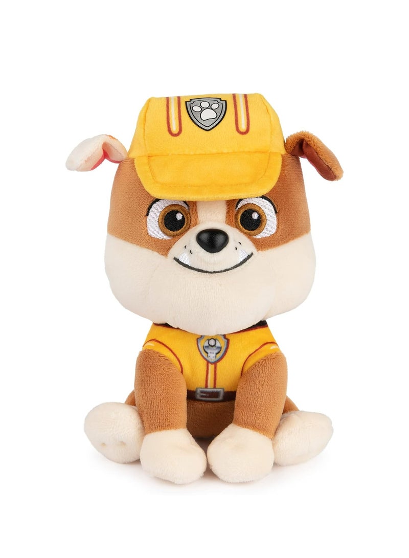 GUND Official PAW Patrol Rubble in Signature Construction Uniform Plush Toy, Stuffed Animal  6 INCH