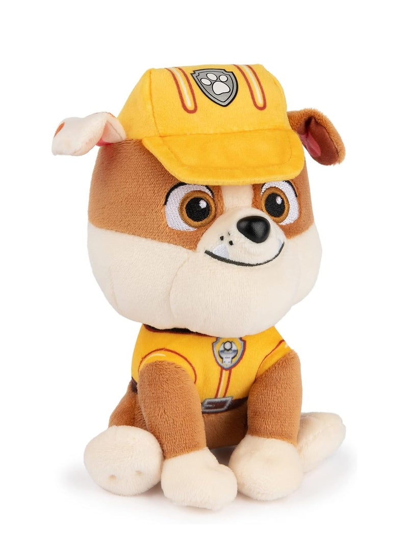 GUND Official PAW Patrol Rubble in Signature Construction Uniform Plush Toy, Stuffed Animal  6 INCH