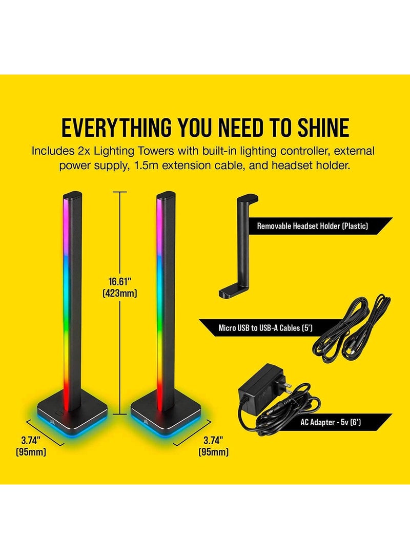 CORSAIR iCUE LT100 Smart Lighting Towers Starter Kit