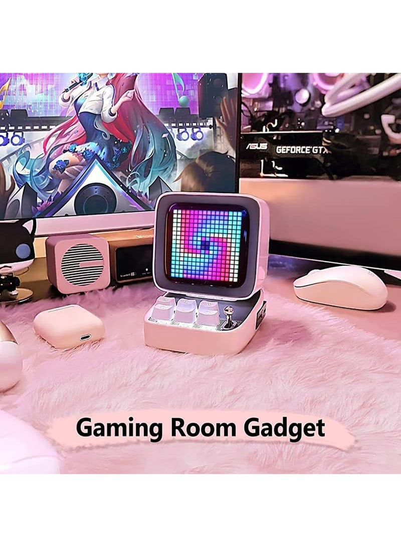 Divoom Ditoo Plus Retro Pixel Art Game Bluetooth Speaker - Pink