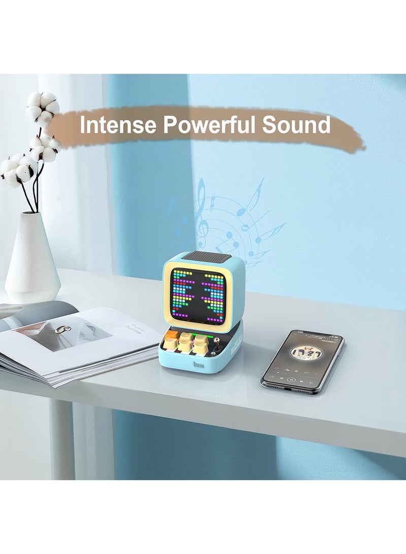 Divoom Ditoo Plus Retro Pixel Art Game Bluetooth Speaker - Blue