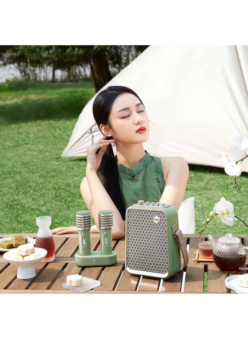 Divoom Songbird HQ Portable Bluetooth Speaker With Microphones Green