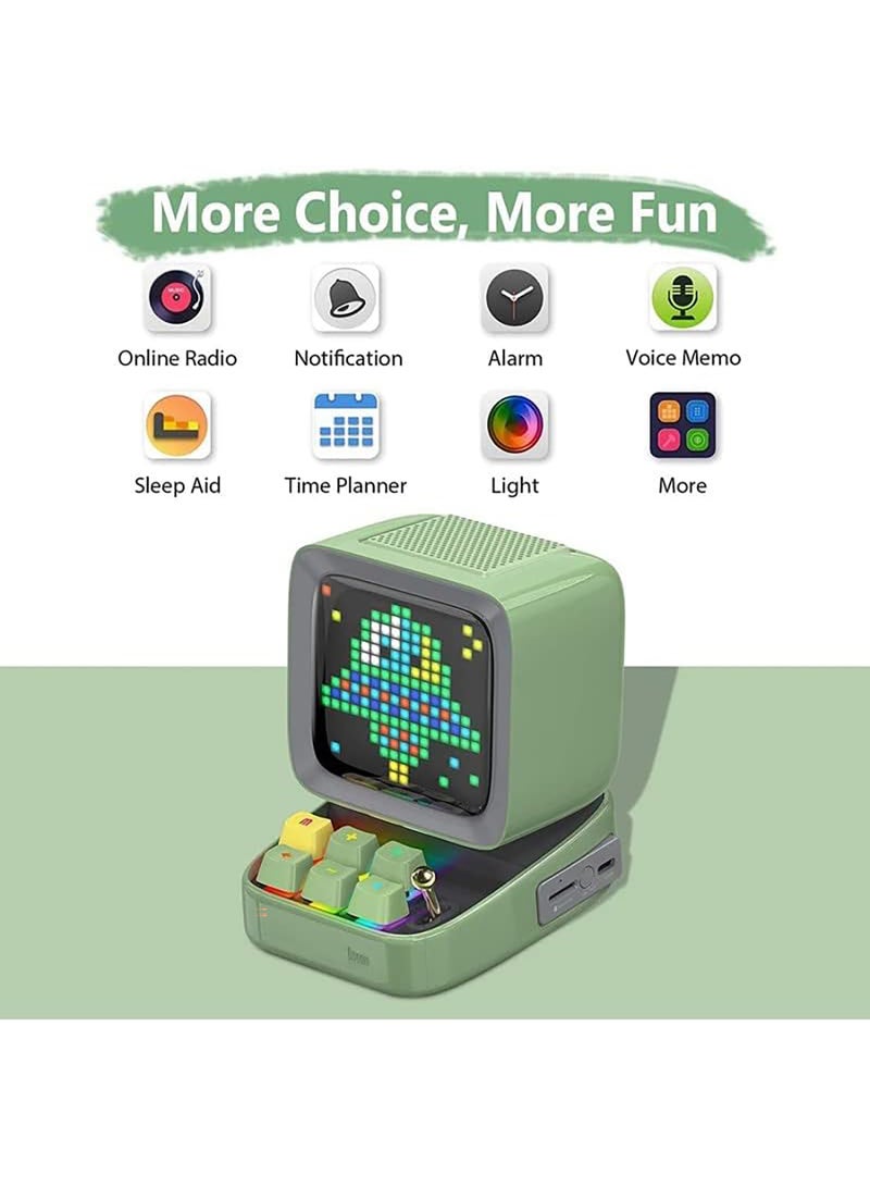 Divoom Ditoo Plus Retro Pixel Art Game Bluetooth Speaker - Green