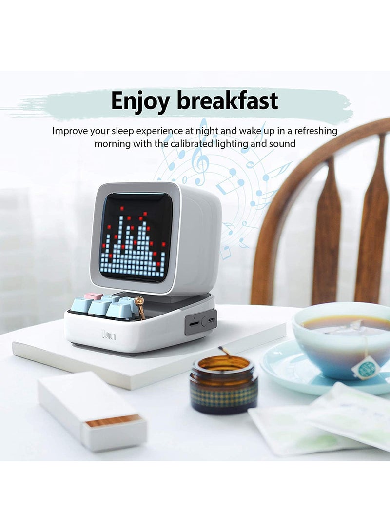 Divoom Ditoo Plus Retro Pixel Art Game Bluetooth Speaker -  White