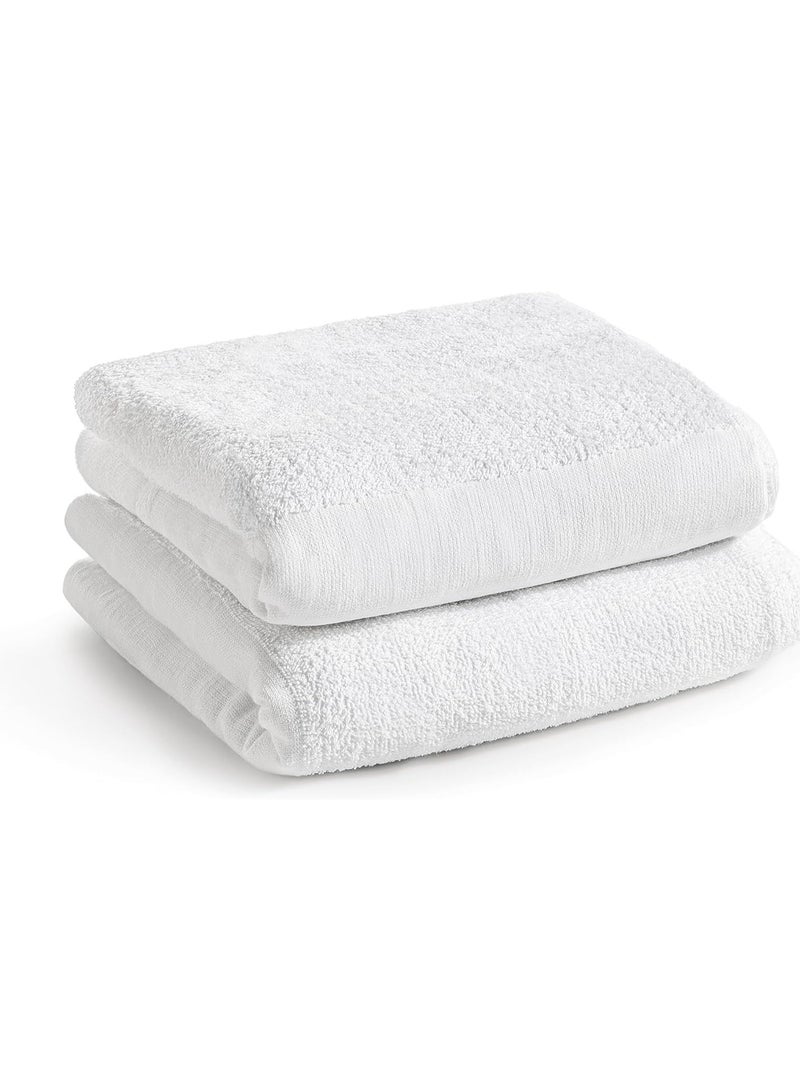 Ihram clothes for men for Hajj and Umrah - 2 white towels - 100% natural healthy combed cotton towels, weight 1800 grams