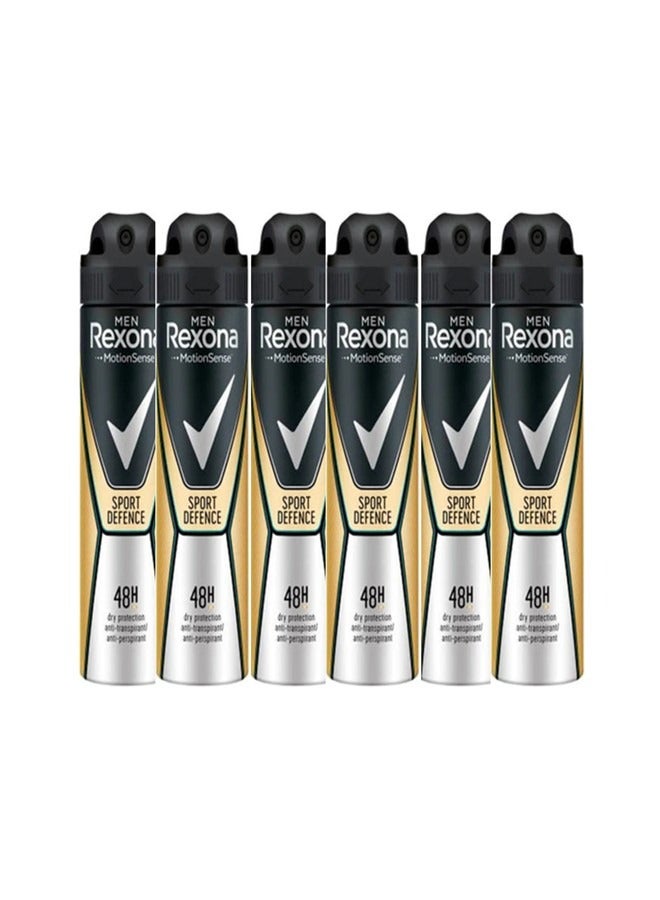 Sport Defence Anti-Perspirant Spray 200ml Pack of 6