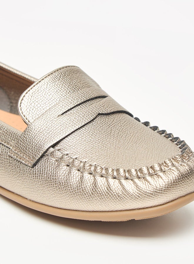 Women's Textured Slip-On Loafers