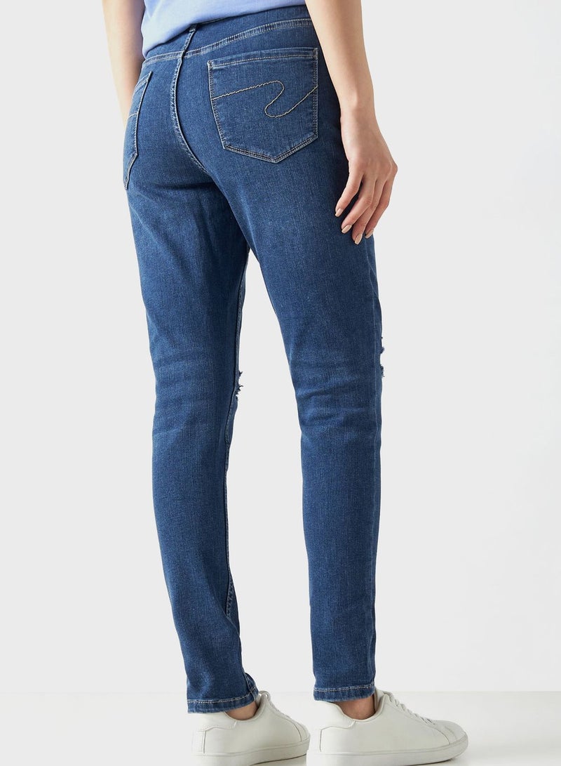 Super Skinny Fit Distressed Jeans