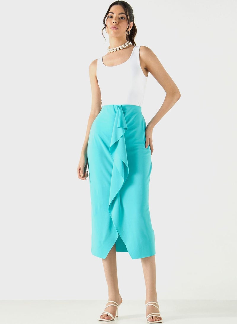 Ruffle High Waist Skirt