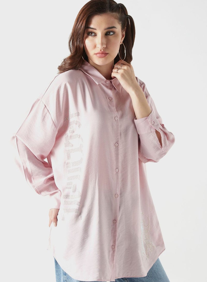 Embellished Oversized Shirt