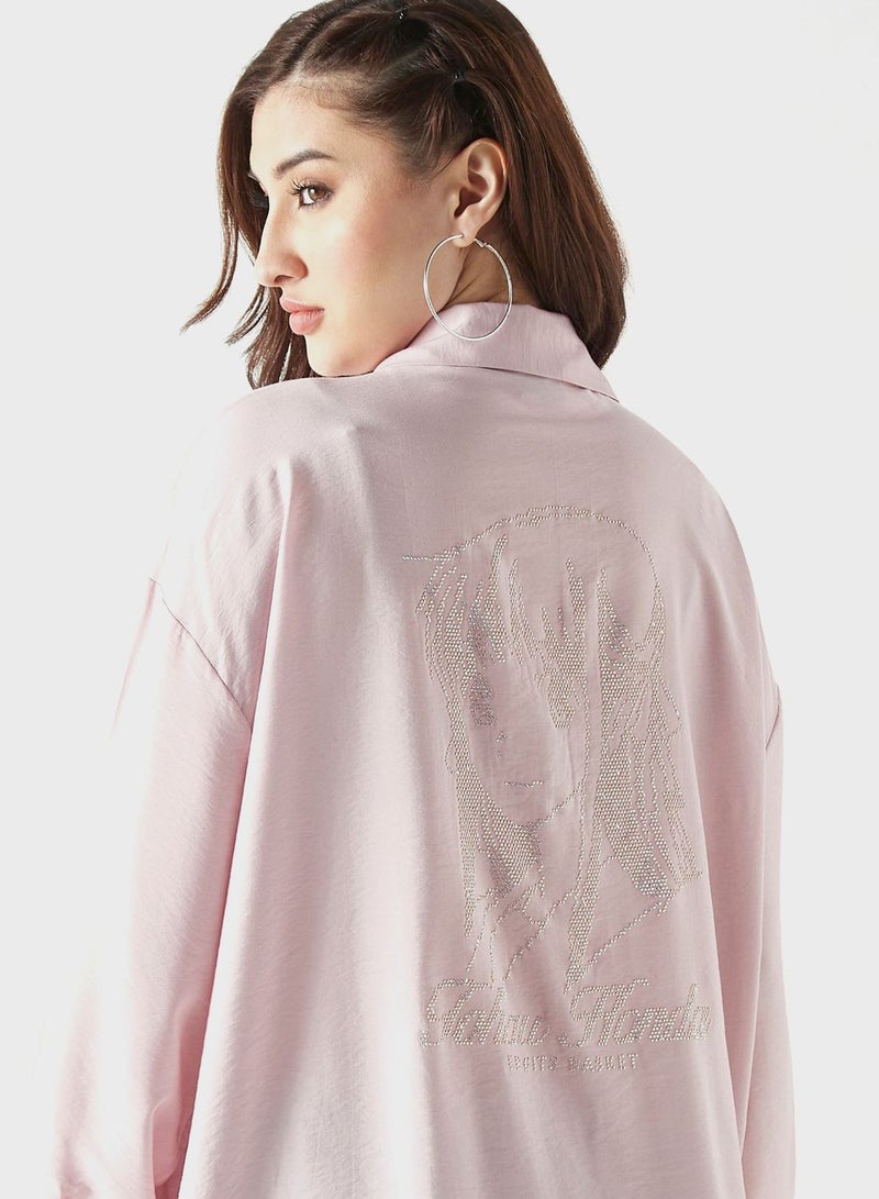 Embellished Oversized Shirt