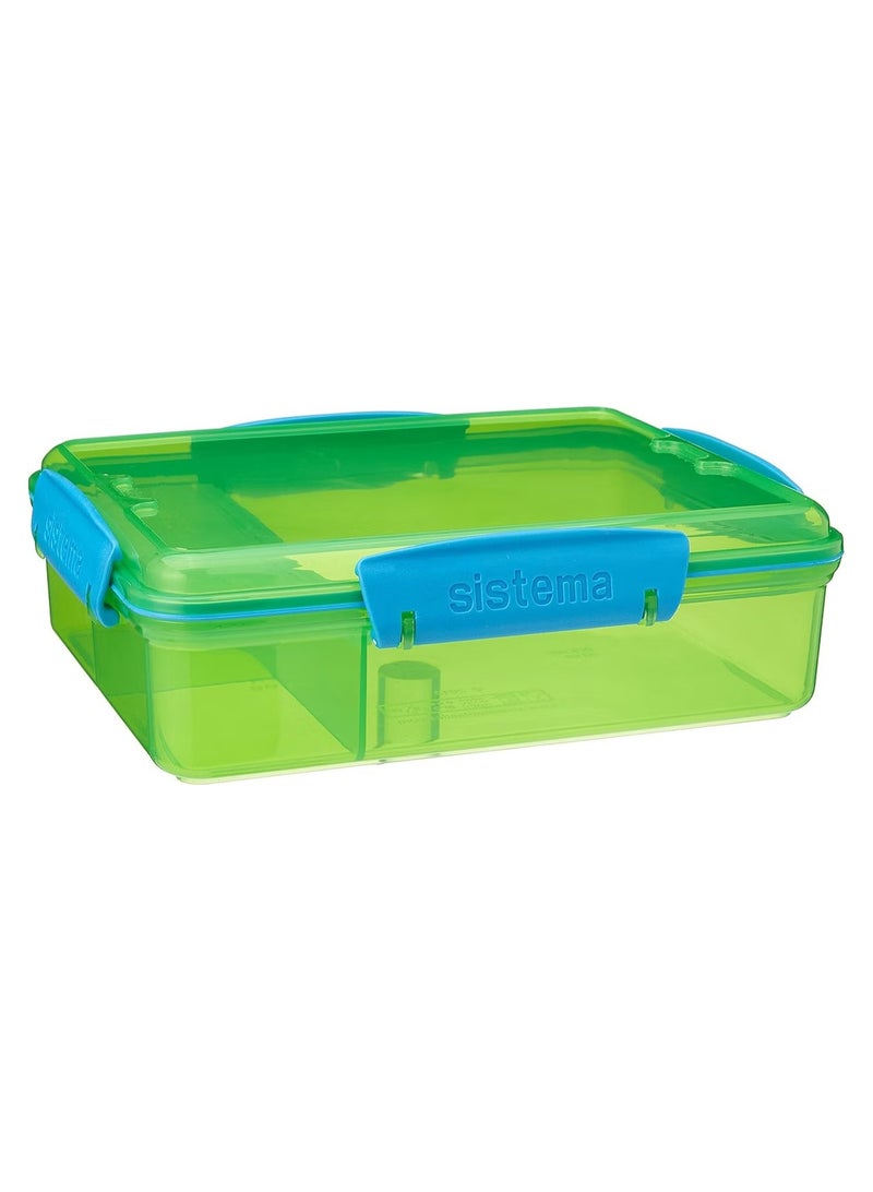 Sistema Lunch Snack Attack Duo Lunch Box 975 ml BPA-Free Assorted Colours