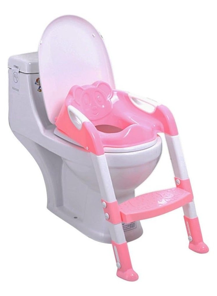 Potty Toilet Seat is Suitable For Kid's Toilets and it is very easy to remove and Fold Up So Adults Can Use The Toilet Too