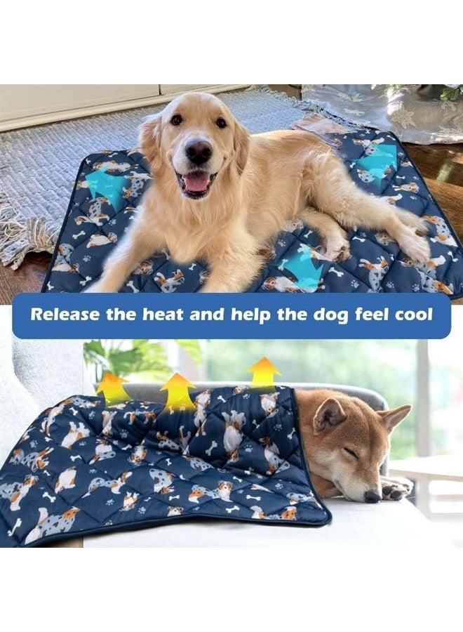 Dog Cooling Mat, Premium Lightweight Pet Cooling Blanket Bed Cover for Dogs, Cat, Puppies | Ice Silk Cooling Pad for Dogs Furniture Protector | Machine Washable Pet Blanket, 28''x22''