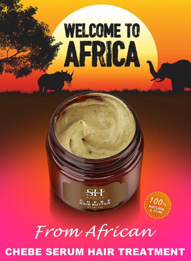 Natural Chebe Hair Butter, 100% Natural Hair Growth Butter, Anti Hair Loss Chebe Hair Serum, Chebe Traction Alopecia Thicken Hair Butter To Mosturize And Repair Damaged Hair, (Hair Butter)