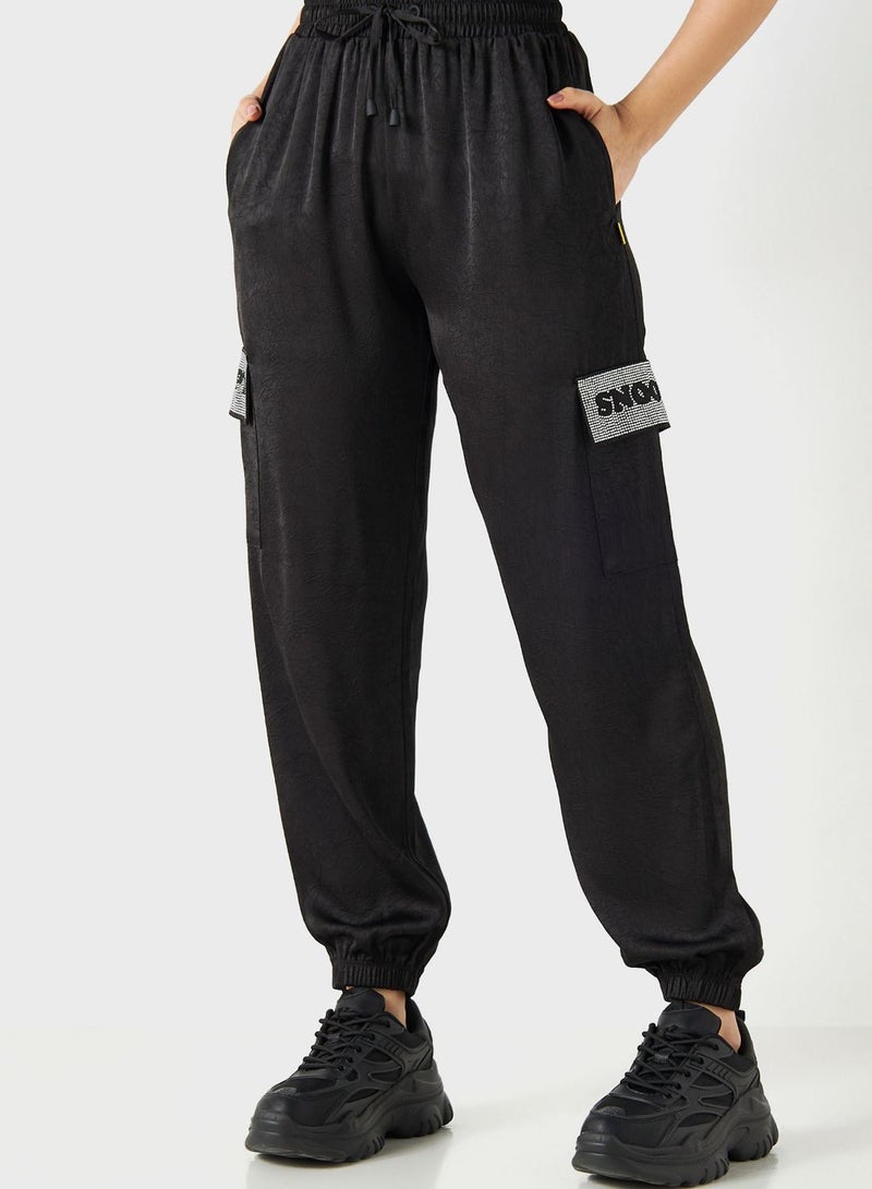 Snoopy Embellished Sweatpants