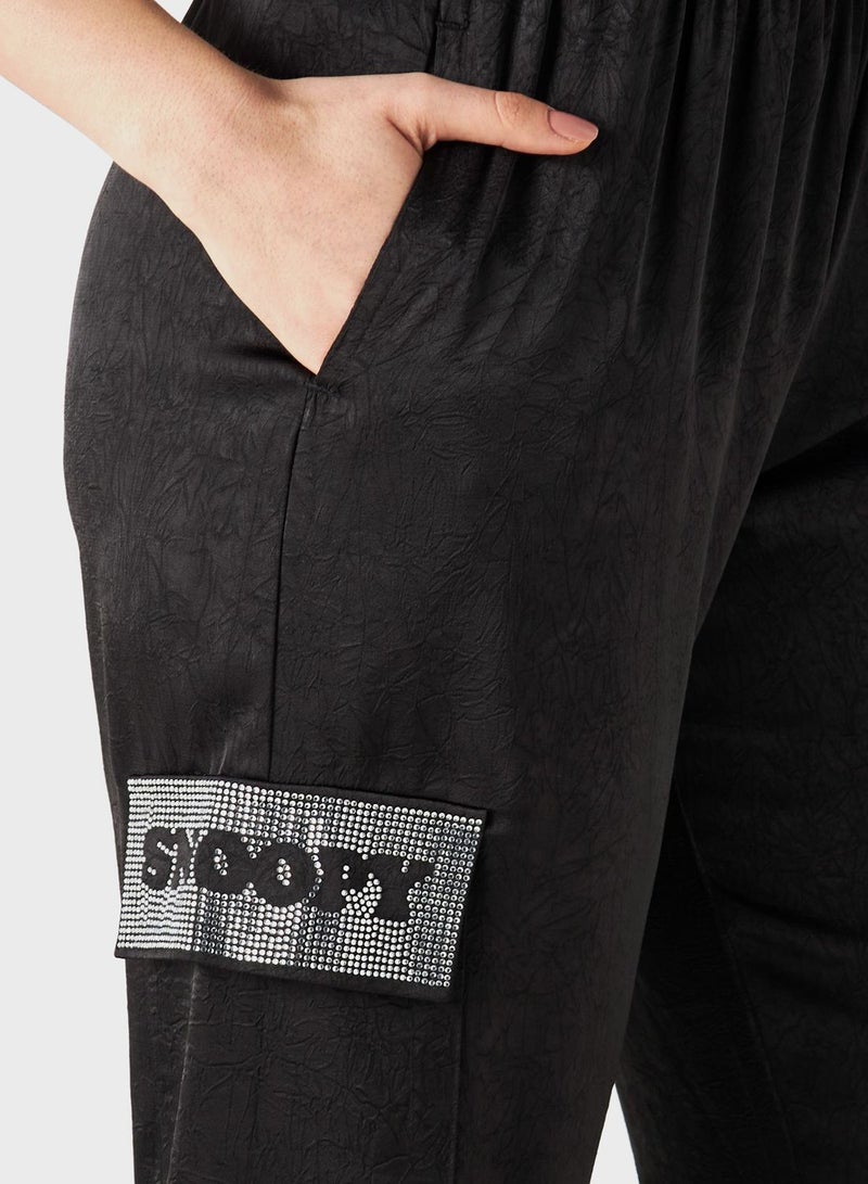 Snoopy Embellished Sweatpants