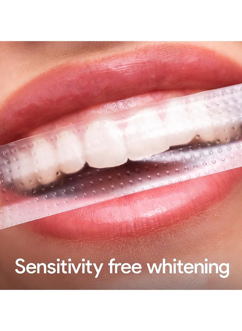 Teeth Whitening Strips, Whitening Strips Sensitive Teeth, Peroxide Free Whitening Strips, Sensitivity Whitestrips, Dental White Strips, Teeth Whitening Strips Kit, 28 Strips, 14 Treatments