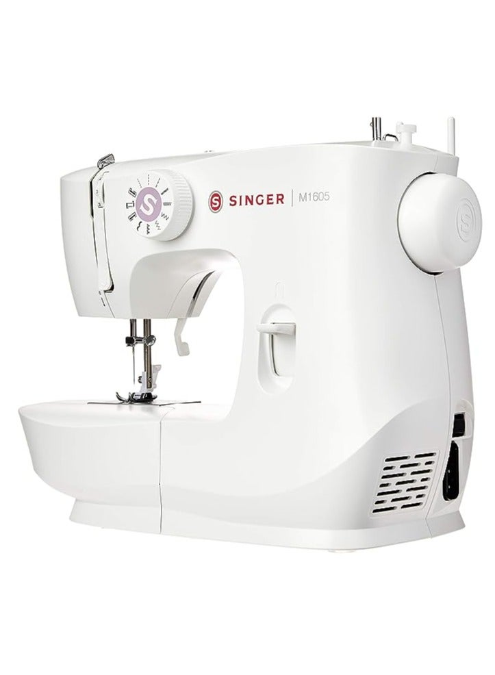 Singer M1605 Domestic Sewing Machine, 6 Built-in Stitches, Easy Stitch Selection, with Front loading Bobbin & Adjustable Thread Tension Dial