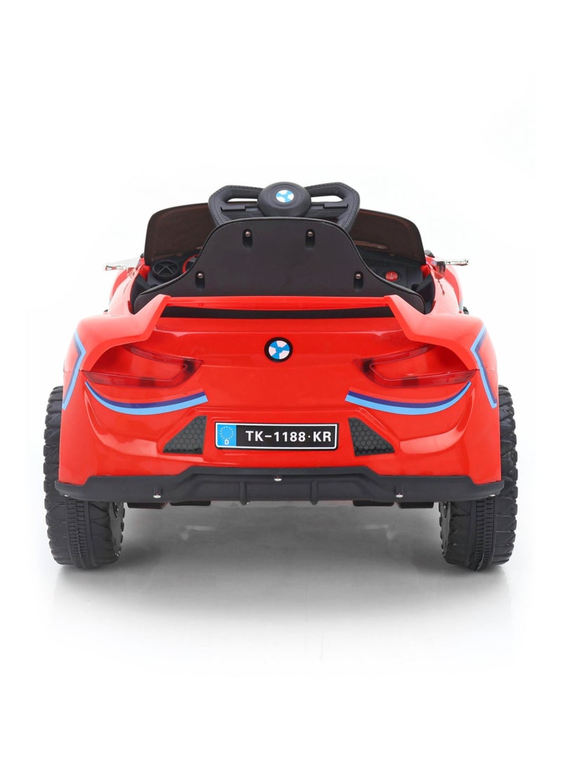 Electric Car Toy - Ride-On Car with Remote Control - Battery Operated in Striking Red