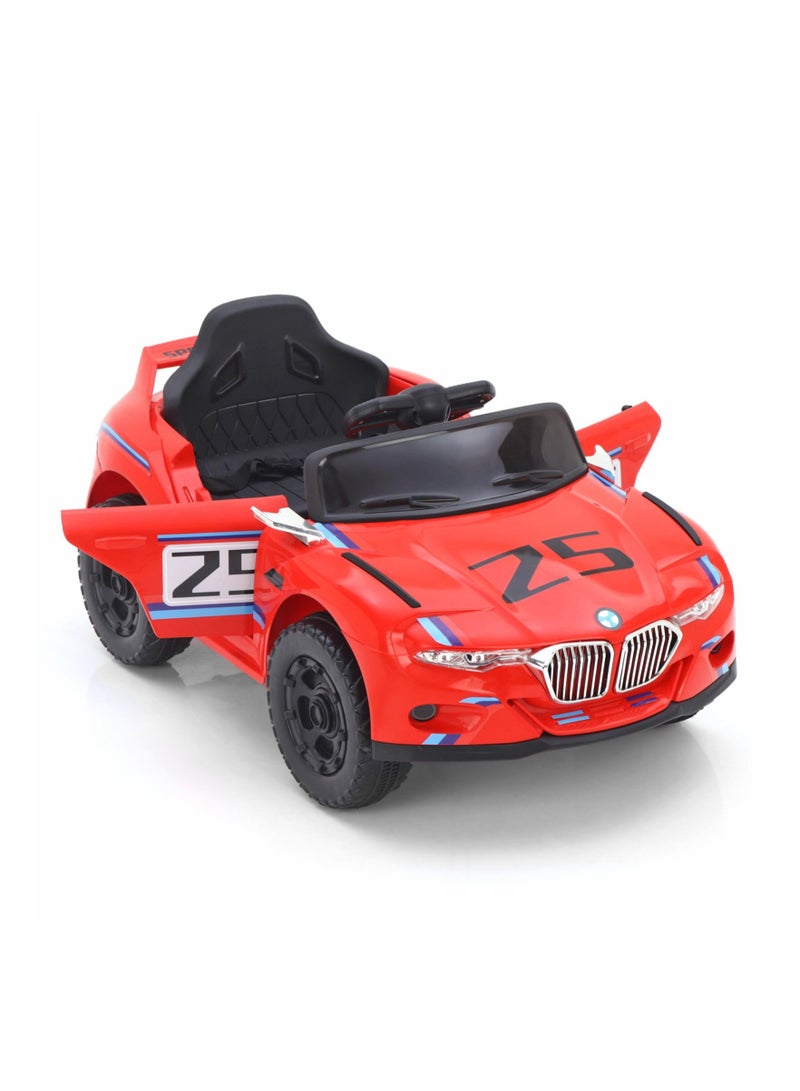 Electric Car Toy - Ride-On Car with Remote Control - Battery Operated in Striking Red