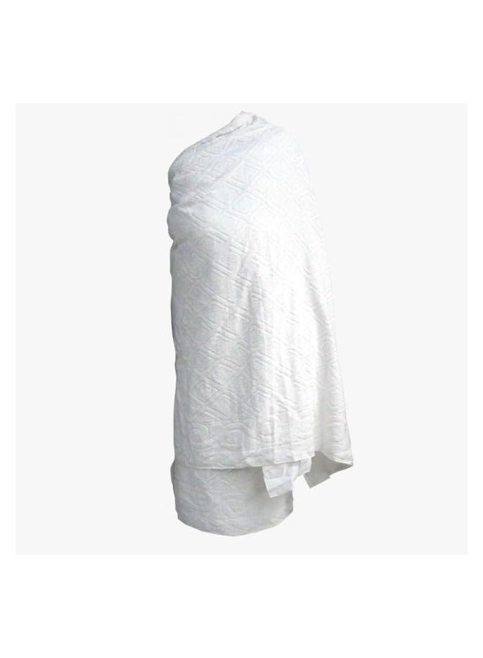 Ihram clothes for children for Hajj and Umrah - 2 white towels - 100% natural healthy combed cotton towels, weight 600 grams