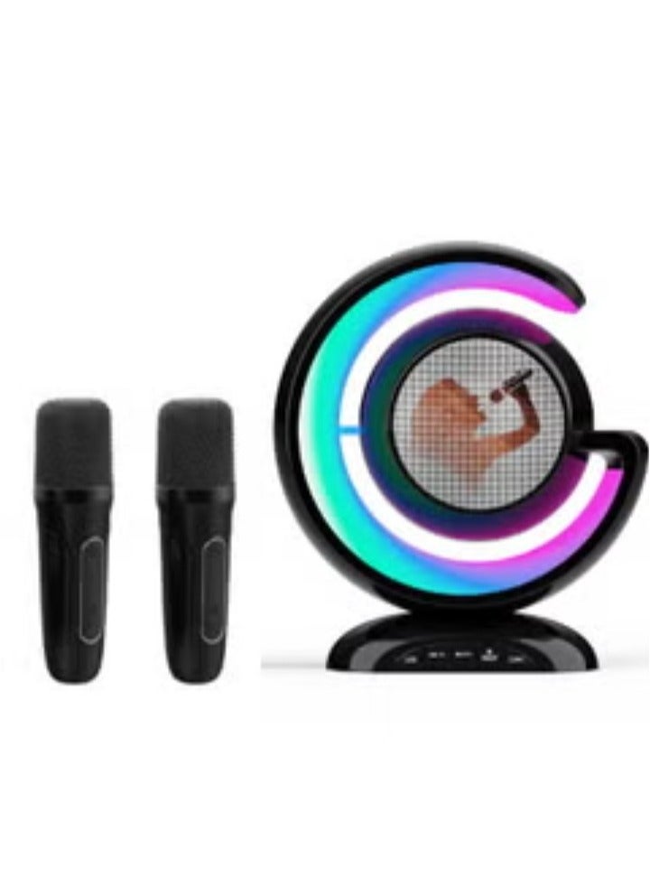Wireless Lightshow Speaker With Two Wireless Microphones